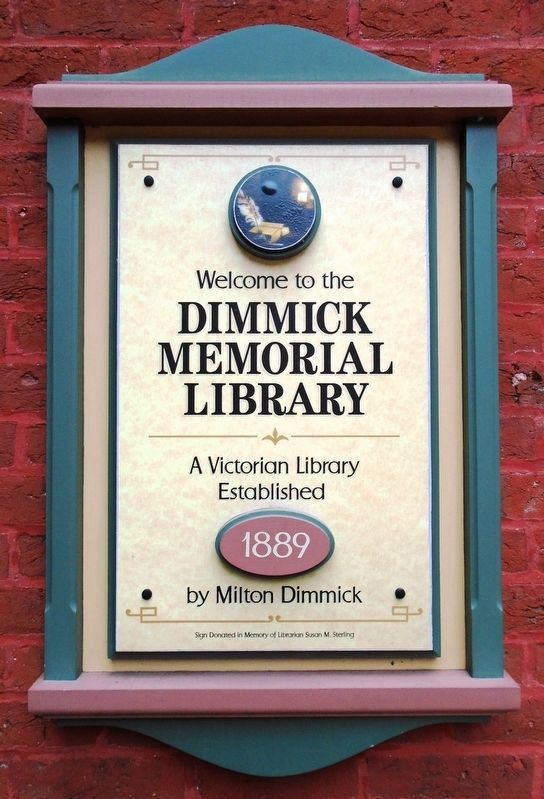 Dimmick Memorial Library Marker image. Click for full size.