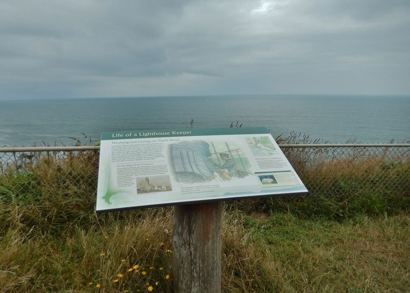 Life of a Lighthouse Keeper Marker (<i>wide view</i>) image. Click for full size.