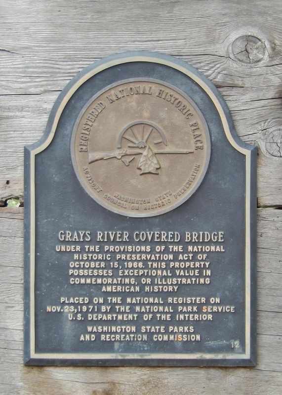 Grays River Covered Bridge Marker image. Click for full size.