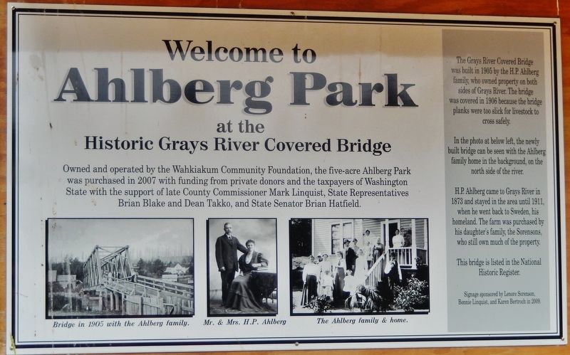 Ahlberg Park Marker image. Click for full size.