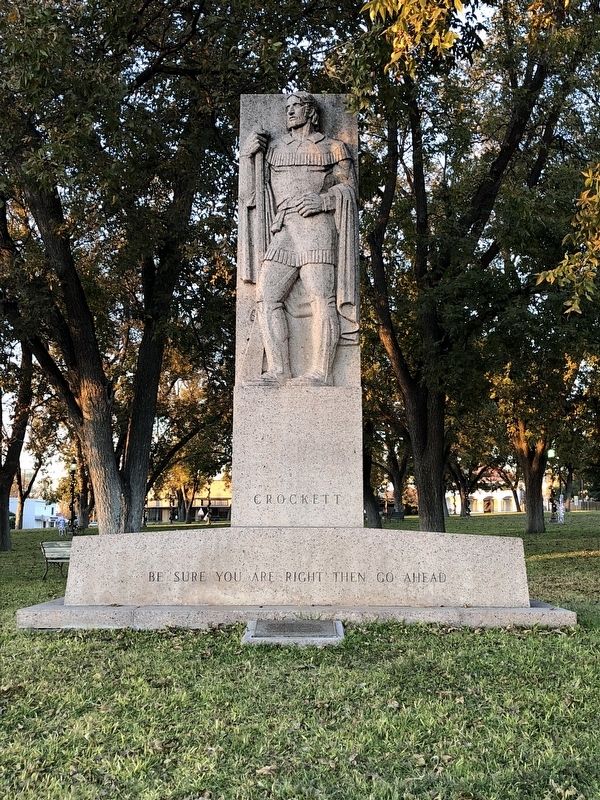 David Crockett Marker - Front. Click for full size. David Crockett Marker - Front image. Click for full size.