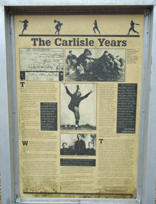 The Carlisle Years Marker image. Click for full size.
