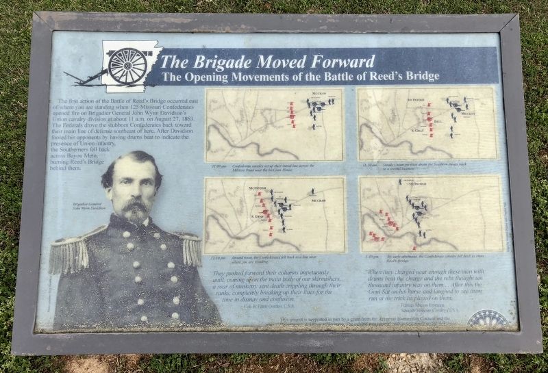 <i>The Brigade Moves Forward</i> Marker image. Click for full size.