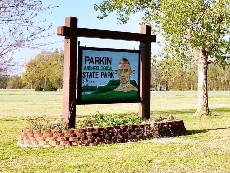 Parkin Archaeological State Park sign.. Click for full size. Parkin Archaeological State Park sign. image. Click for full size.