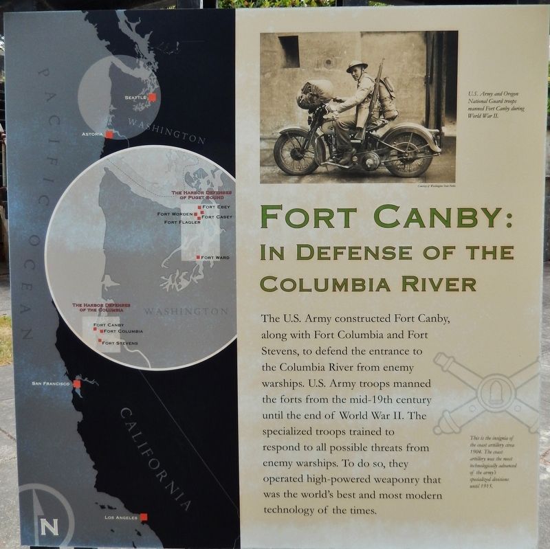 Fort Canby Marker. Click for full size. Fort Canby Marker image. Click for full size.