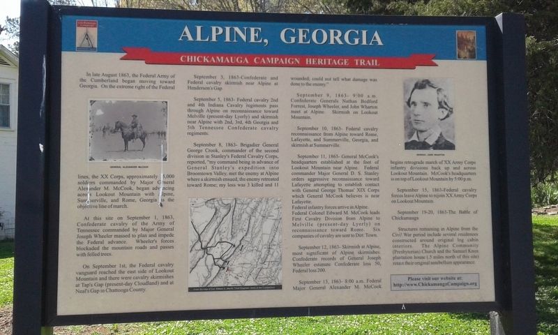 Alpine, Georgia Marker. Click for full size. Alpine, Georgia Marker image. Click for full size.