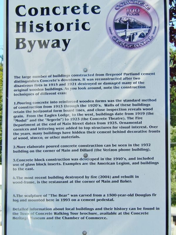 Concrete Historic Byway Marker image. Click for full size.