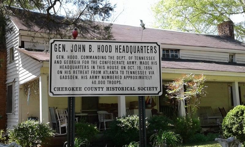 Gen. John B. Hood Headquarters Marker. Click for full size. Gen. John B. Hood Headquarters Marker image. Click for full size.