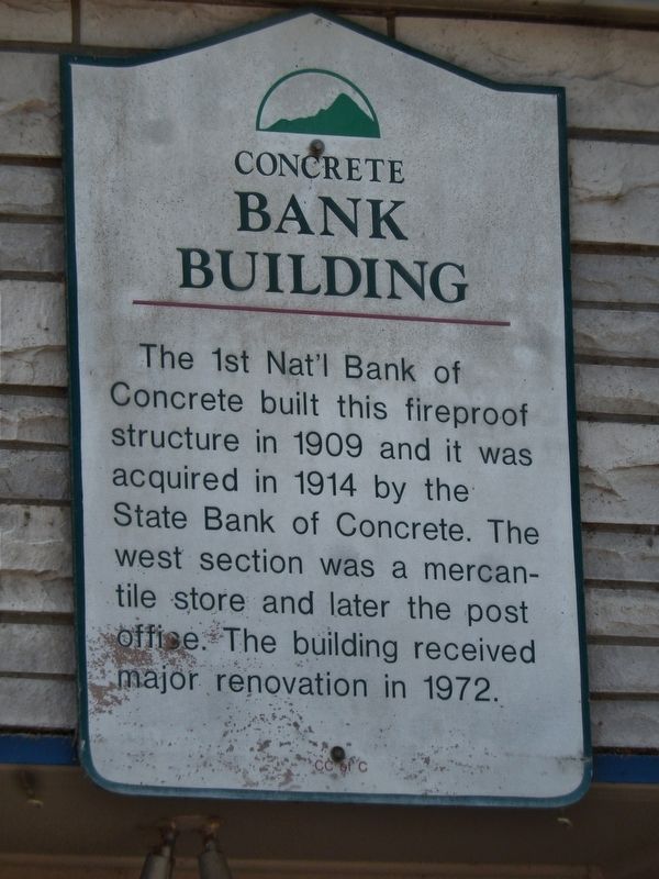 Concrete Bank Building Marker image. Click for full size.