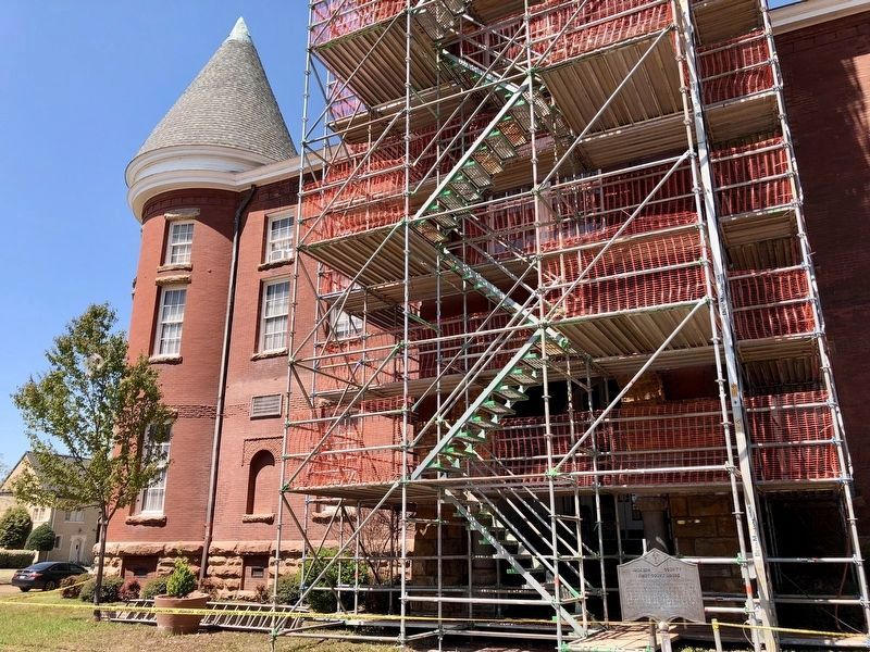 Jackson County First Courthouse under renovation. image. Click for full size.