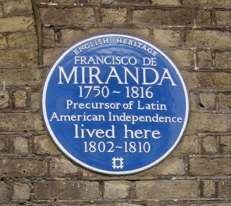 Francisco de Miranda Marker. Click for full size. Francisco de Miranda Marker image. Click for full size.