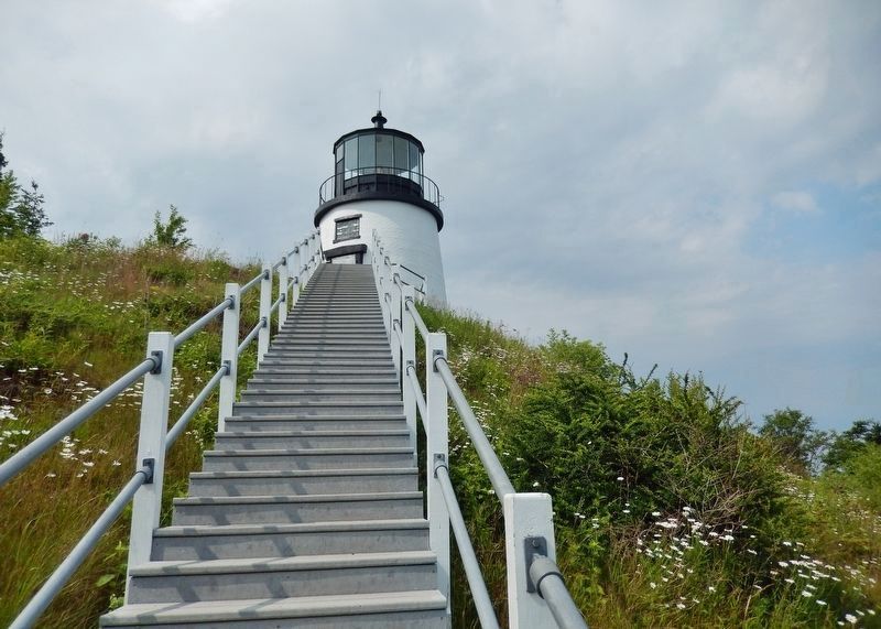 Staircase from Keeper's house to the light station image. Click for full size.