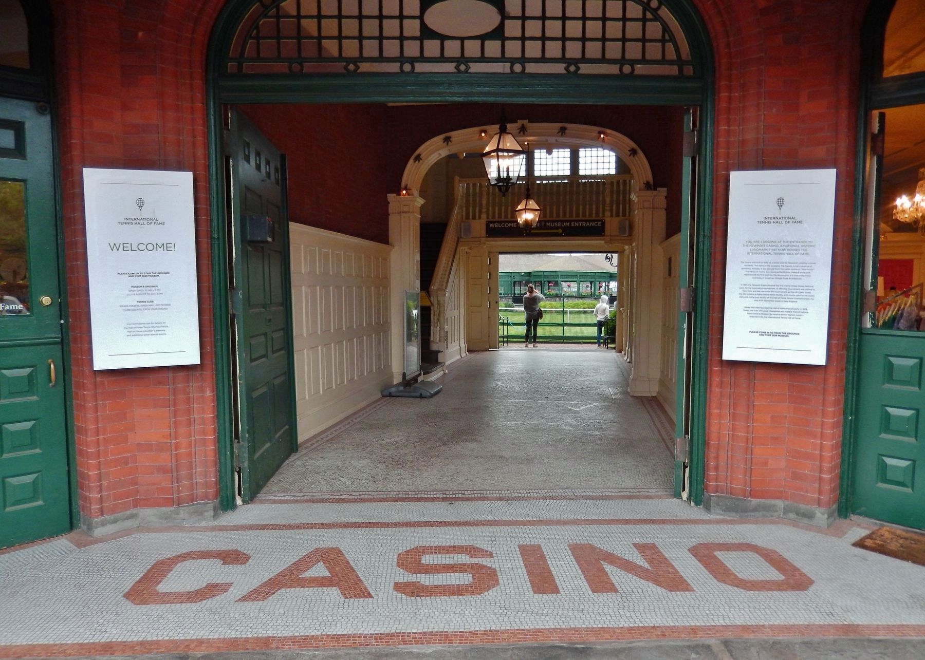 Inlaid tile at Casino entrance image. Click for full size.