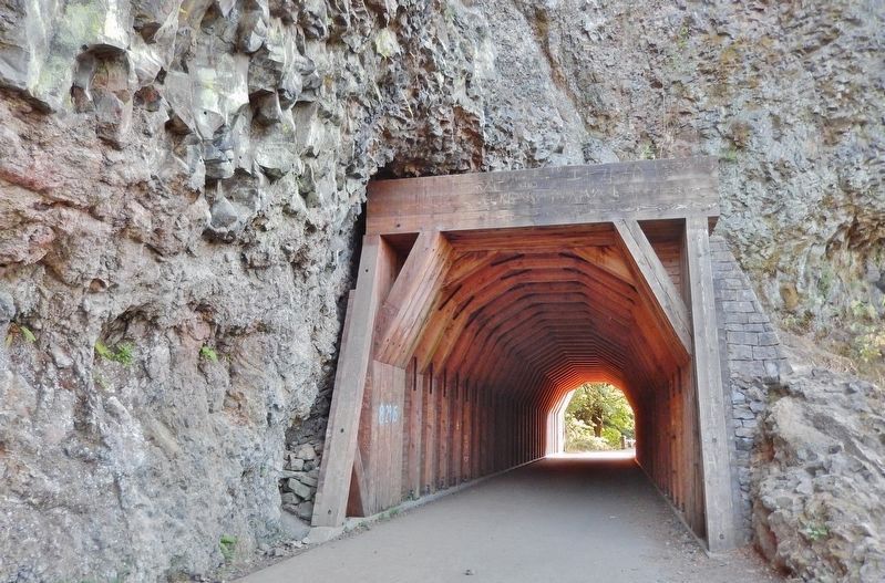 Oneonta Tunnel East Portal detail. Click for full size. Oneonta Tunnel East Portal detail image. Click for full size.
