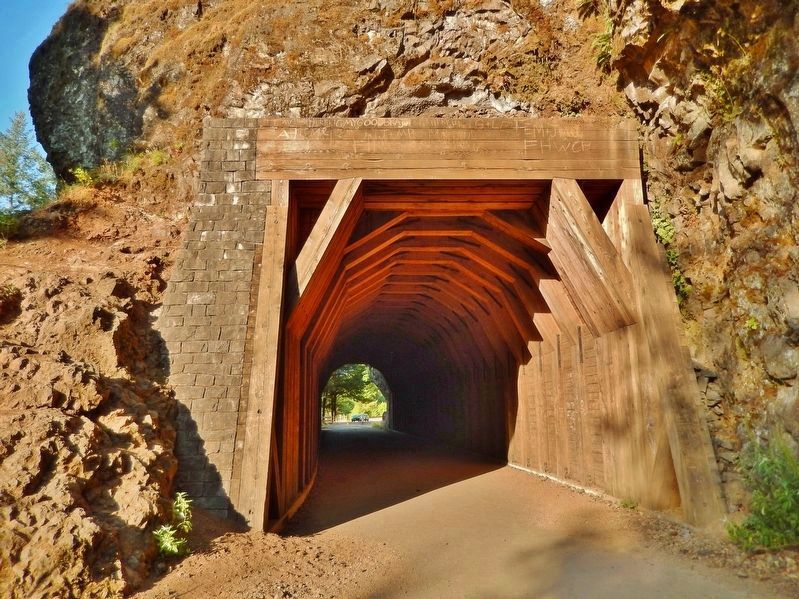 Oneonta Tunnel West Portal detail. Click for full size. Oneonta Tunnel West Portal detail image. Click for full size.