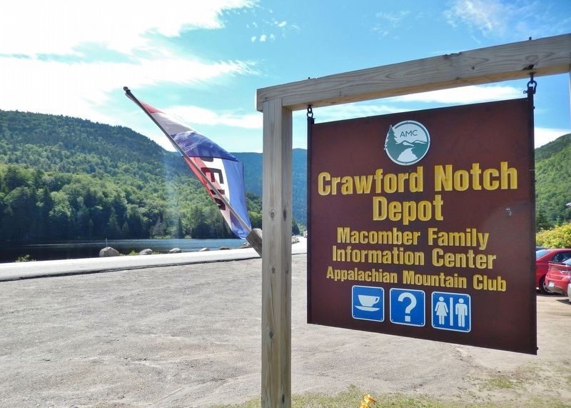 Crawford Depot Sign (<i>enter here from Crawford Notch Road / US Highway 302</i>) image. Click for full size.