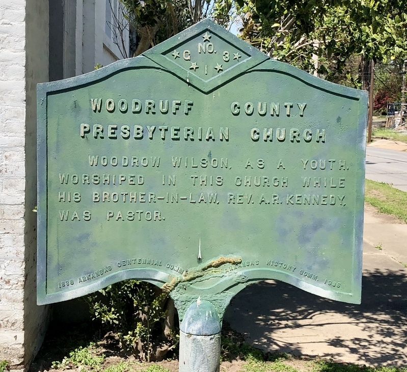 Woodruff County Presbyterian Church Marker. Click for full size. Woodruff County Presbyterian Church Marker image. Click for full size.