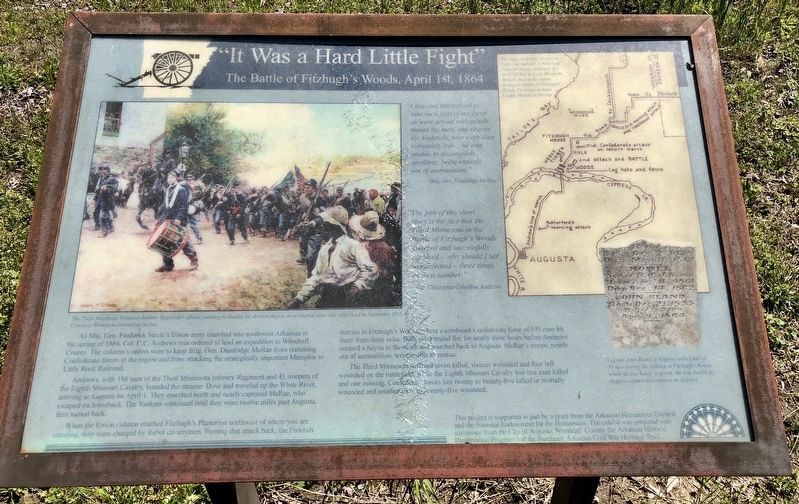 "It Was a Hard Little Fight" Marker. Click for full size. "It Was a Hard Little Fight" Marker image. Click for full size.