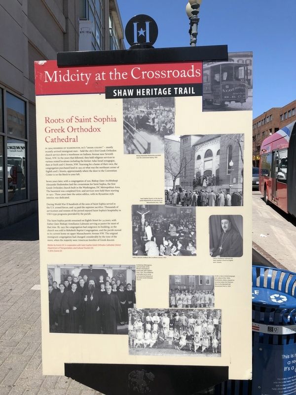 Roots of Saint Sophia Greek Orthodox Cathedral side of the marker. Click for full size. Roots of Saint Sophia Greek Orthodox Cathedral side of the marker image. Click for full size.