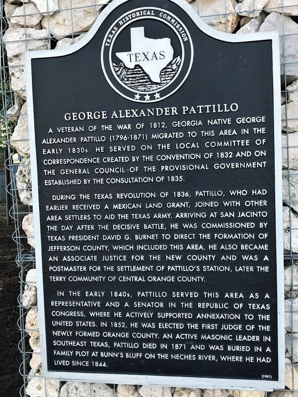 George Alexander Pattillo Marker image. Click for full size.