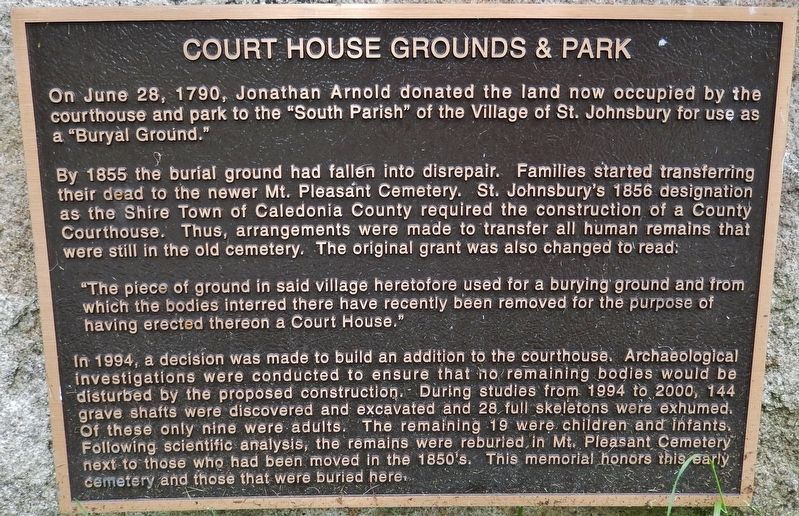 Court House Grounds & Park Marker image. Click for full size.