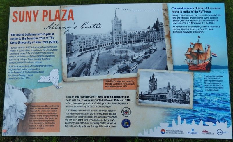 SUNY Plaza Marker. Click for full size. SUNY Plaza Marker image. Click for full size.