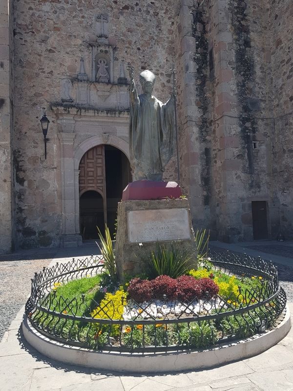 Pope John Paul II's Visit to Jalostotitlán Marker. Click for full size. Pope John Paul II's Visit to Jalostotitlán Marker image. Click for full size.