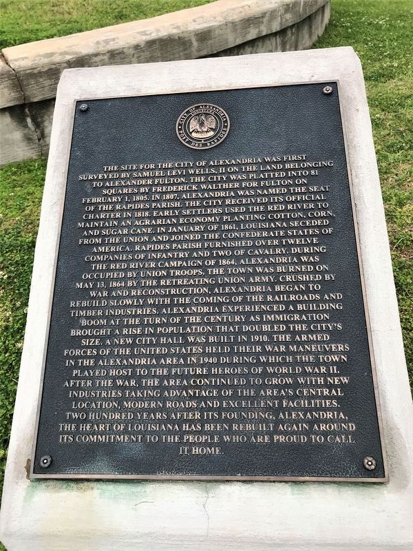 City Of Alexandria Post Des Rapides Marker. Click for full size. City Of Alexandria Post Des Rapides Marker image. Click for full size.