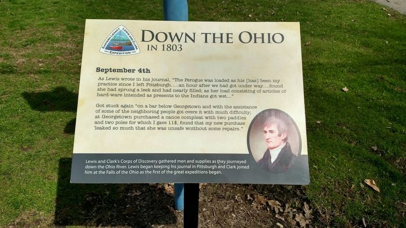 Down The Ohio Marker. Click for full size. Down The Ohio Marker image. Click for full size.