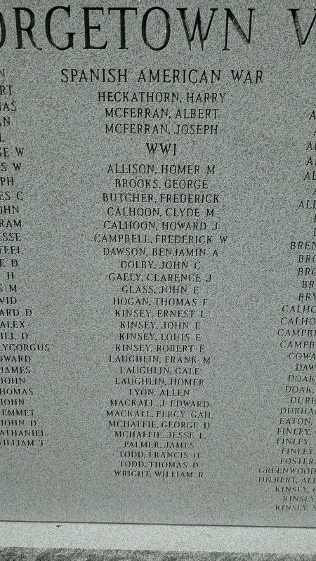 Georgetown Veterans Memorial Marker image. Click for full size.