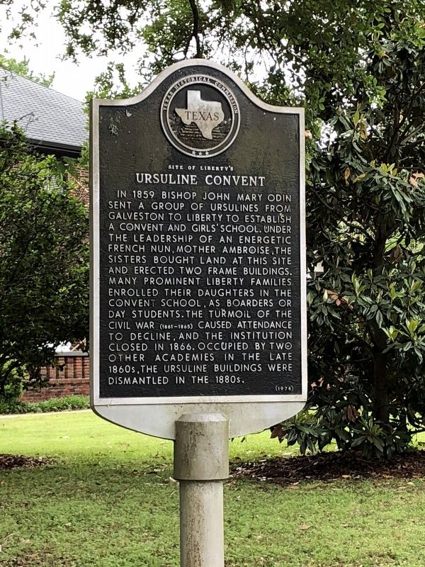 Site of Liberty's Ursuline Convent Marker image. Click for full size.