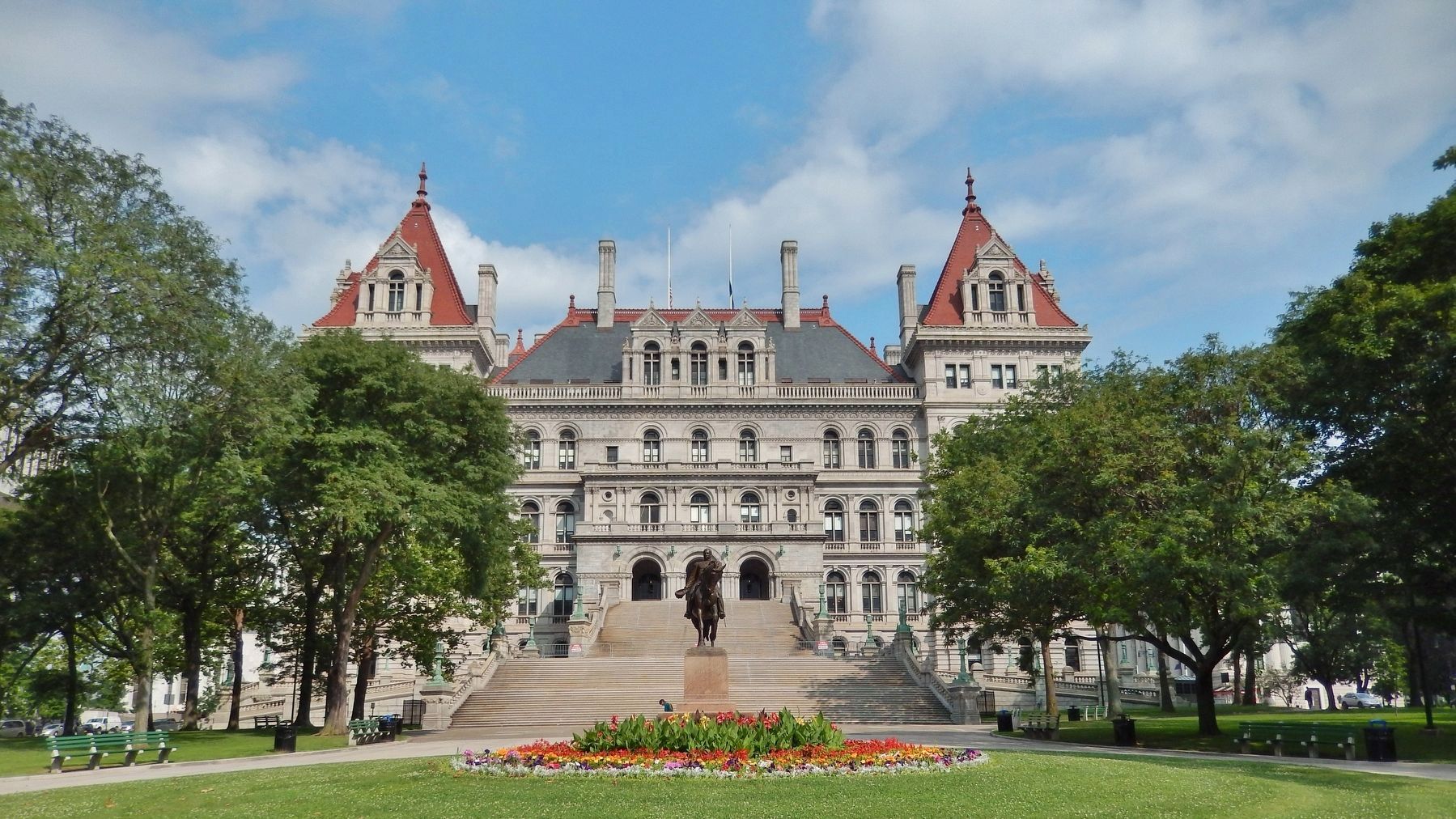 New York State Capitol (<i>view from marker - southeast side</i>) image. Click for full size.
