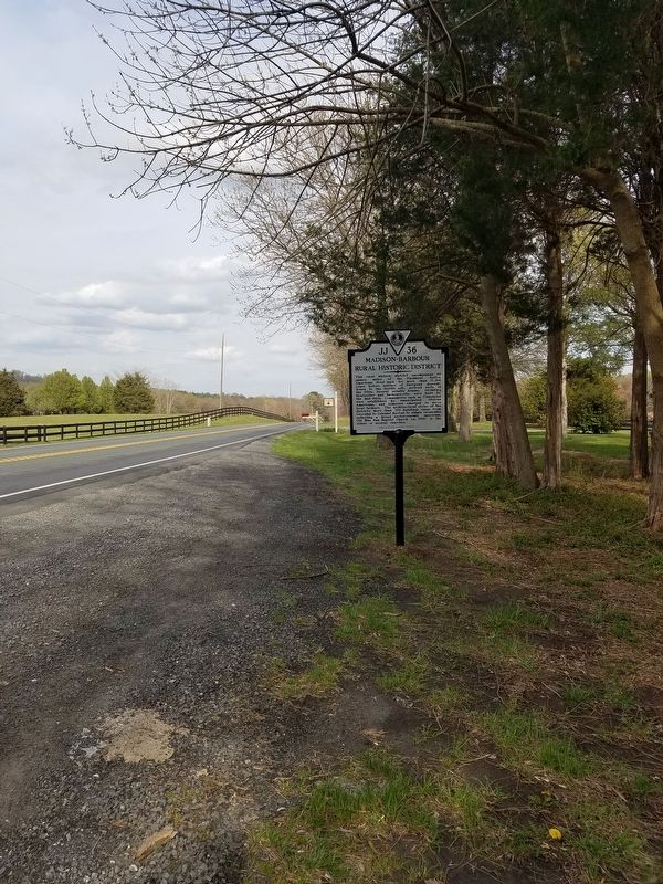 Madison-Barbour Rural Historic District Marker. Click for full size. Madison-Barbour Rural Historic District Marker image. Click for full size.