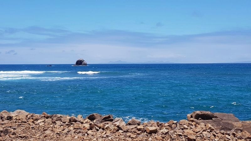 The rock in the bay and Martinique as mentioned in the marker text. Click for full size. The rock in the bay and Martinique as mentioned in the marker text image. Click for full size.
