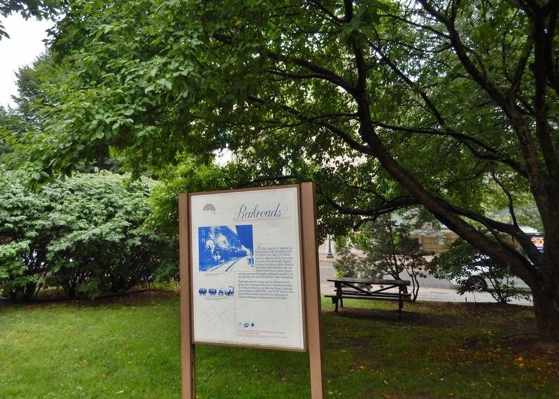 Railroads Marker (<i>tall view</i>) image. Click for full size.