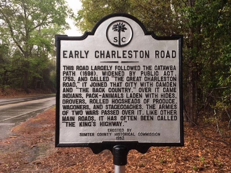 Early Charleston Road Marker image. Click for full size.