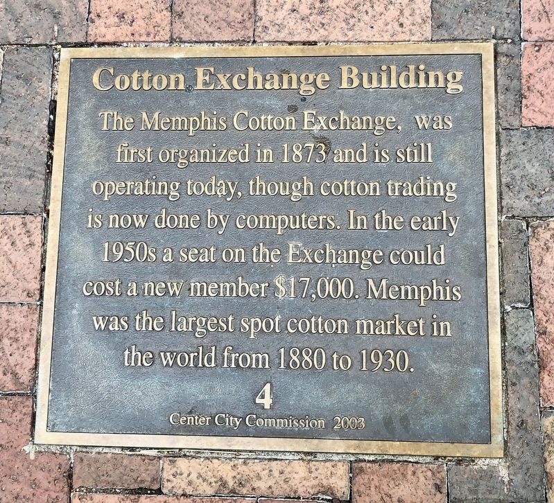 Cotton Exchange Building Marker image. Click for full size.