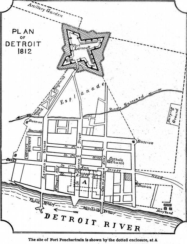 Plan of Detroit, 1812 image. Click for full size.