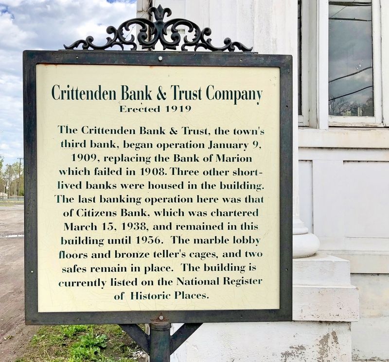 Crittenden Bank & Trust Company Marker image. Click for full size.