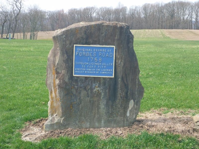 Original Course of Forbes Road Marker. Click for full size. Original Course of Forbes Road Marker image. Click for full size.