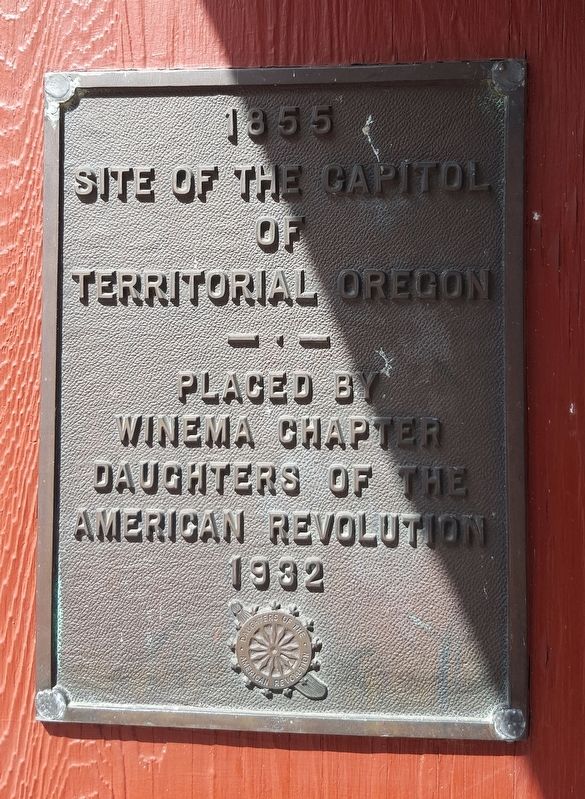 Site of the Capitol of Territorial Oregon Marker. Click for full size. Site of the Capitol of Territorial Oregon Marker image. Click for full size.