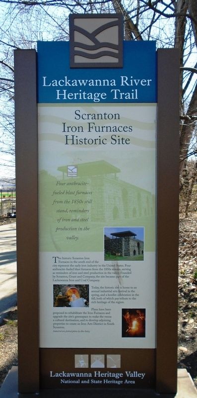 Scranton Iron Furnaces Historic Site Marker image. Click for full size.