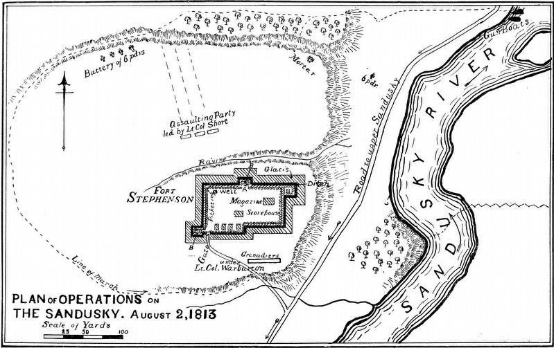 Plan of Operations<br>The Sandusky<br>August 2, 1813 image. Click for full size.