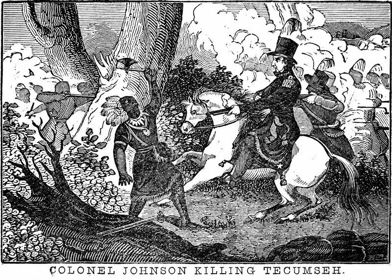 Colonel Johnson Killing Tecumseh image. Click for full size.