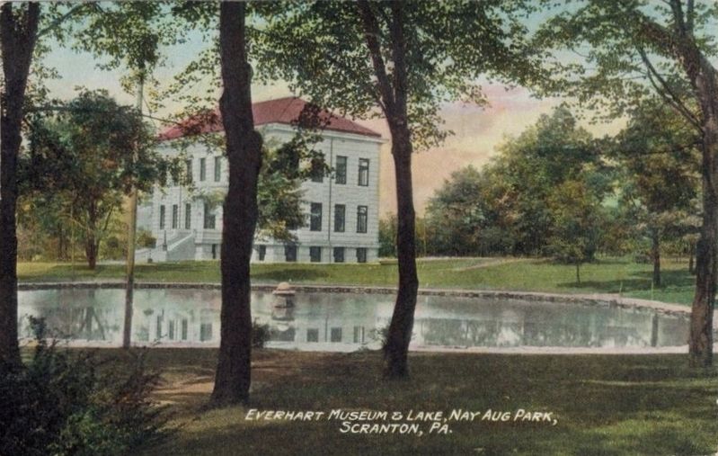 <i>Everhart Museum and Lake, Nay Aug Park, Scranton, Pa.</i> image. Click for full size.