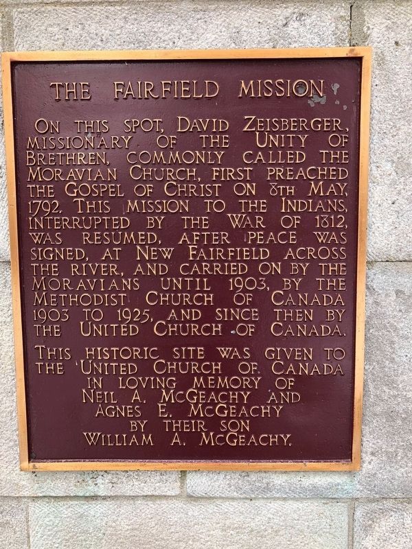 Fairfield on the Thames / The Fairfield Mission Marker. Click for full size. Fairfield on the Thames / The Fairfield Mission Marker image. Click for full size.