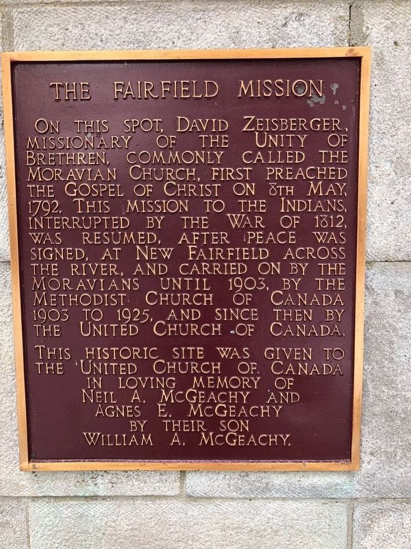 Fairfield on the Thames / The Fairfield Mission Marker image. Click for full size.