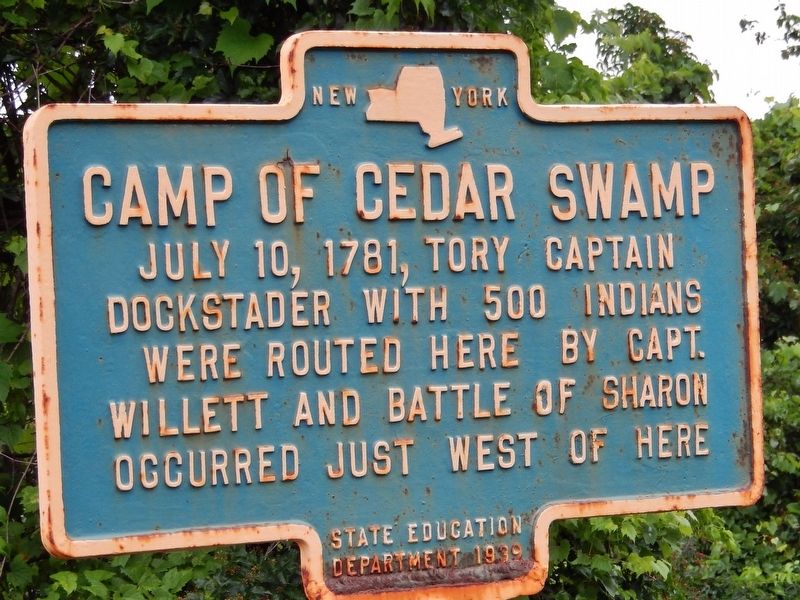 Camp of Cedar Swamp Marker image. Click for full size.