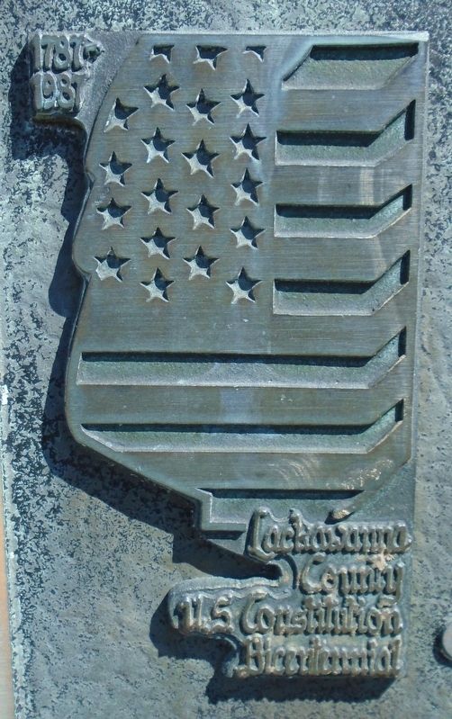200th Anniversary of the U.S. Constitution Marker Logo Detail. Click for full size. 200th Anniversary of the U.S. Constitution Marker Logo Detail image. Click for full size.