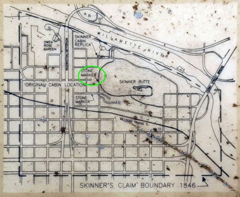 Skinner Butte Park historical marker map image. Click for full size.